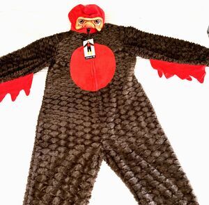 Turkey Trot New Thanksgiving Costume New XL Pajamas Union Suit NWT Zip Up